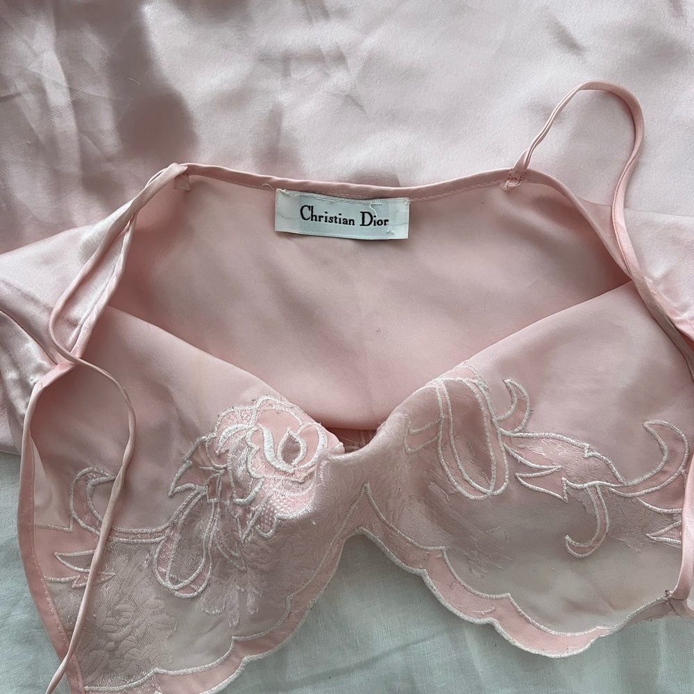 Dior Blush Pink Embroidered Chemise